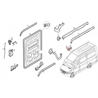 goupille de verrouillage de porte laterale iveco
