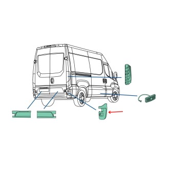 Cornière droite de pare-choc pour véhicule IVECO Daily 35C, 35S, 50C, 70C